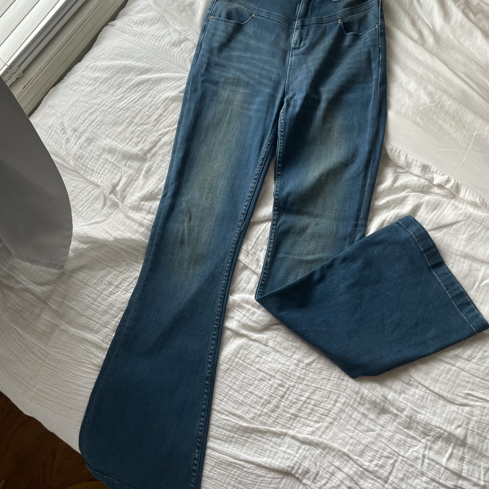 BDG high waisted flare blue denim jeans